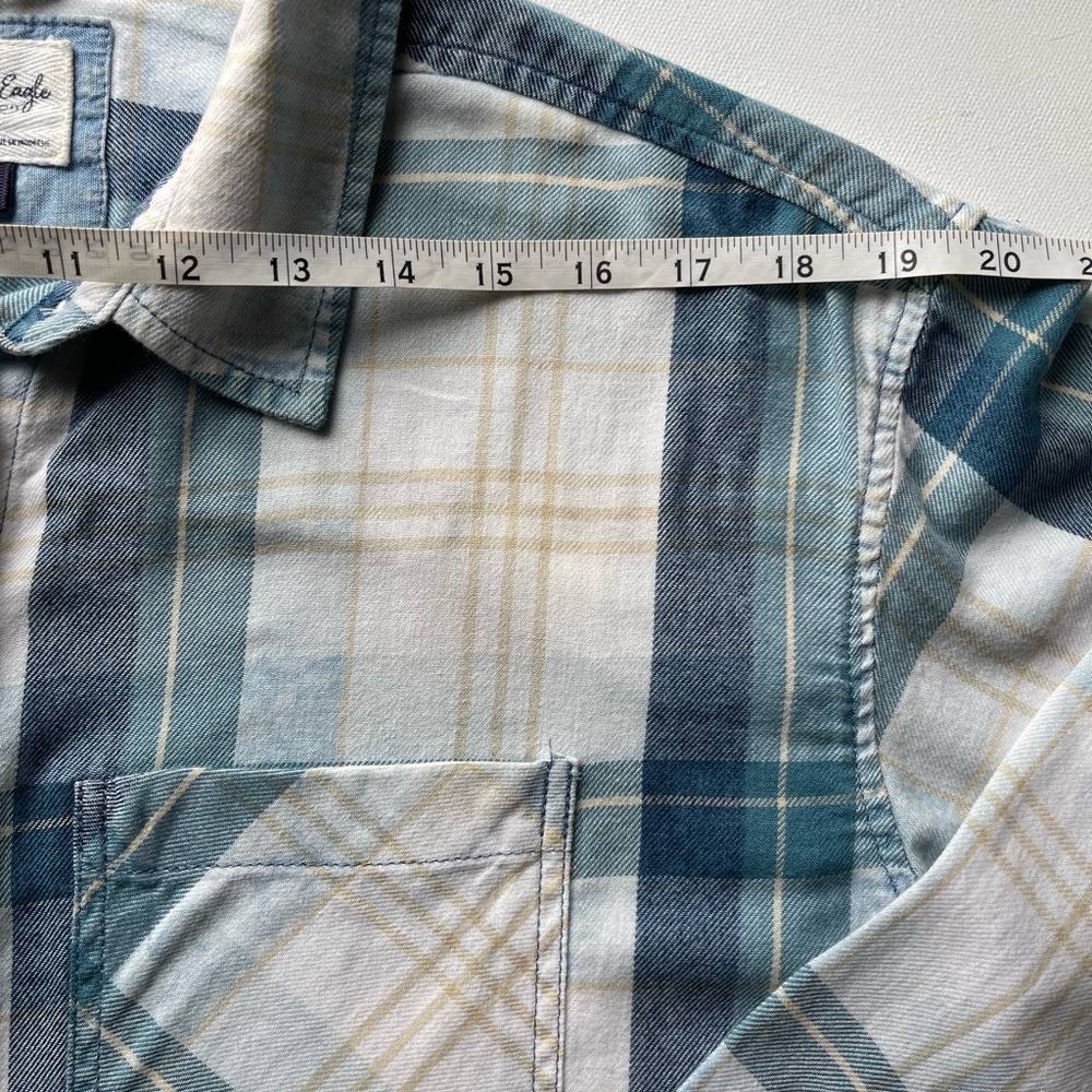 American Eagle Outfitters Oversized Hooded Flannel Shirt XS - Picture 8 of 9